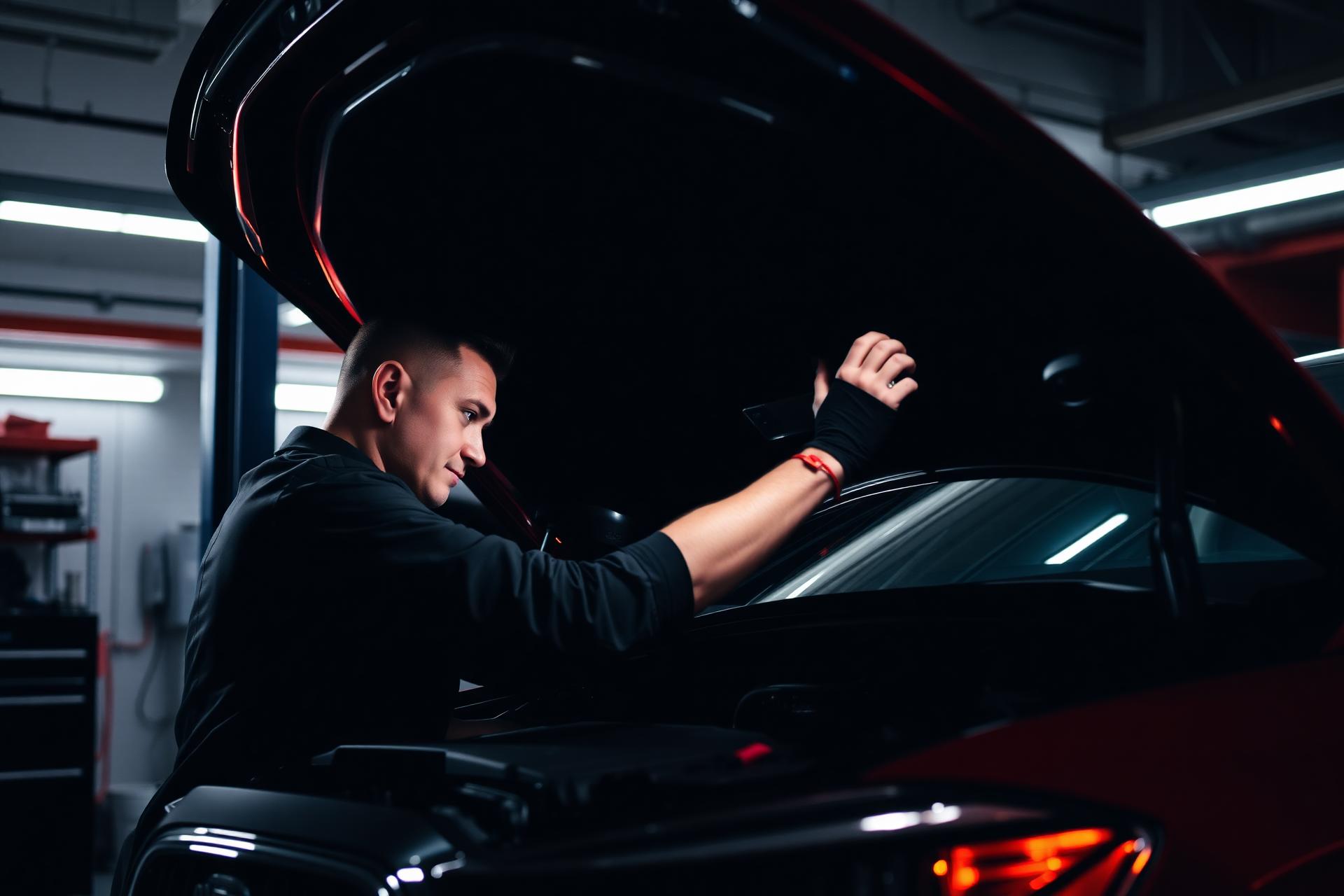 ALL-IN-ONE Automotive technician working on a vehicle